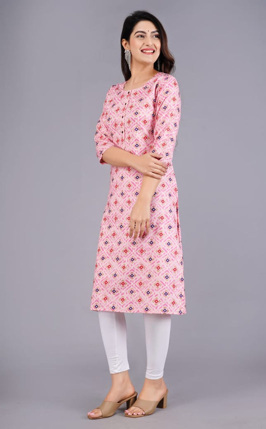 Straight Fit Rayon Kurti – Classic Everyday Elegance